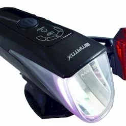 MATRIX LED Beleuchtungs-Set BLS 27 Akku Mit Sensor Schwarz Bis 70 LUX