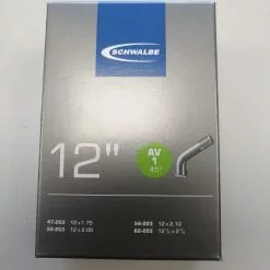 Schwalbe Fahrradschlauch AV Ventil Nr.1 12" 47/62-203 Ventil 45° Winkel
