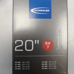 Schwalbe Fahrradschlauch SV Ventil Nr. 7 20" 40 Mm 40/62-406