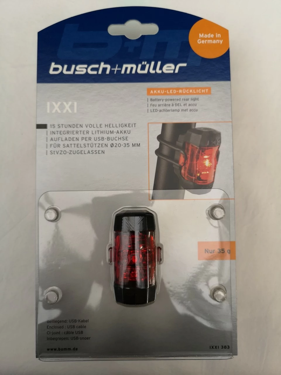 B&M LED-Batterierücklicht IXXI 383 3 B&M LED-Batterierücklicht IXXI 383