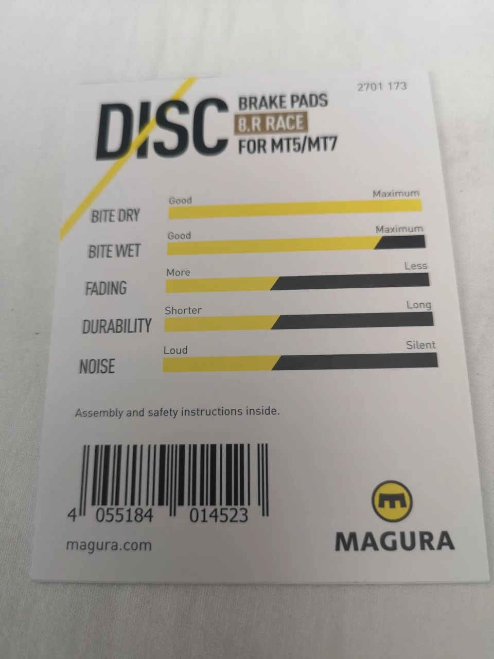 Magura Bremsbelag 8.R Race Gold Mit 2 Belaghalteschrauben 4 Magura Bremsbelag 8.R Race Gold Mit 2 Belaghalteschrauben – Bild 2