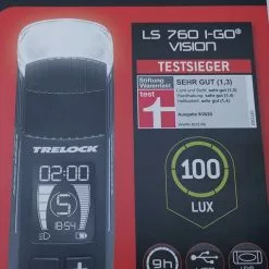 TRELOCK LS 760 I-Go Vision Schwarz LED-Frontlampe 100Lux