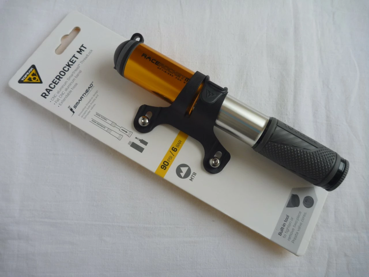 TOPEAK Race Rocket MT Minipumpe Gold 4 TOPEAK Race Rocket MT Minipumpe Gold – Bild 2