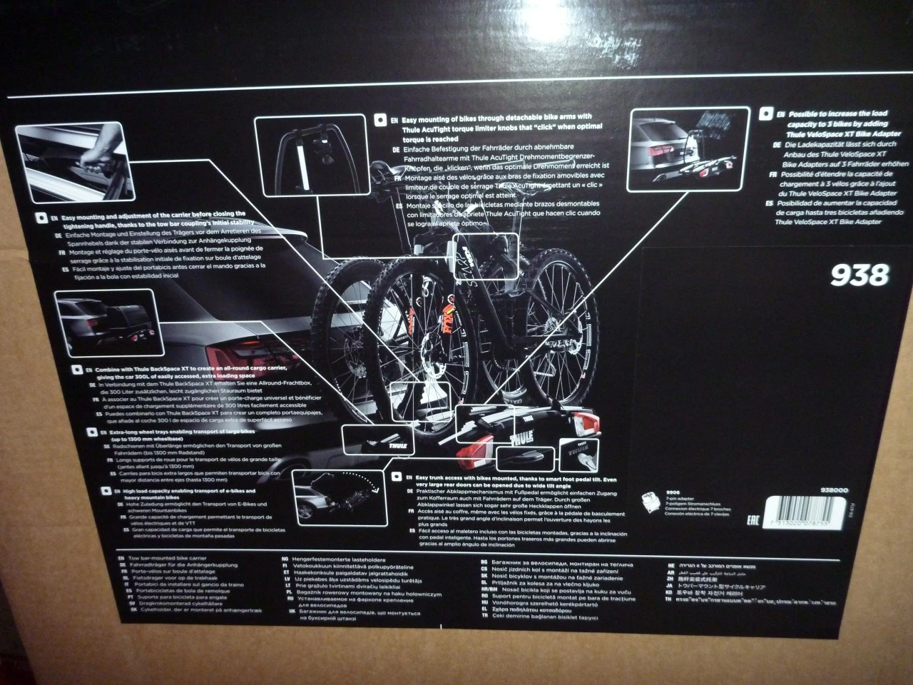 Thule Heckträger VeloSpace XT 2 Fahrräder 938 3 Thule Heckträger VeloSpace XT 2 Fahrräder 938 – Bild 2