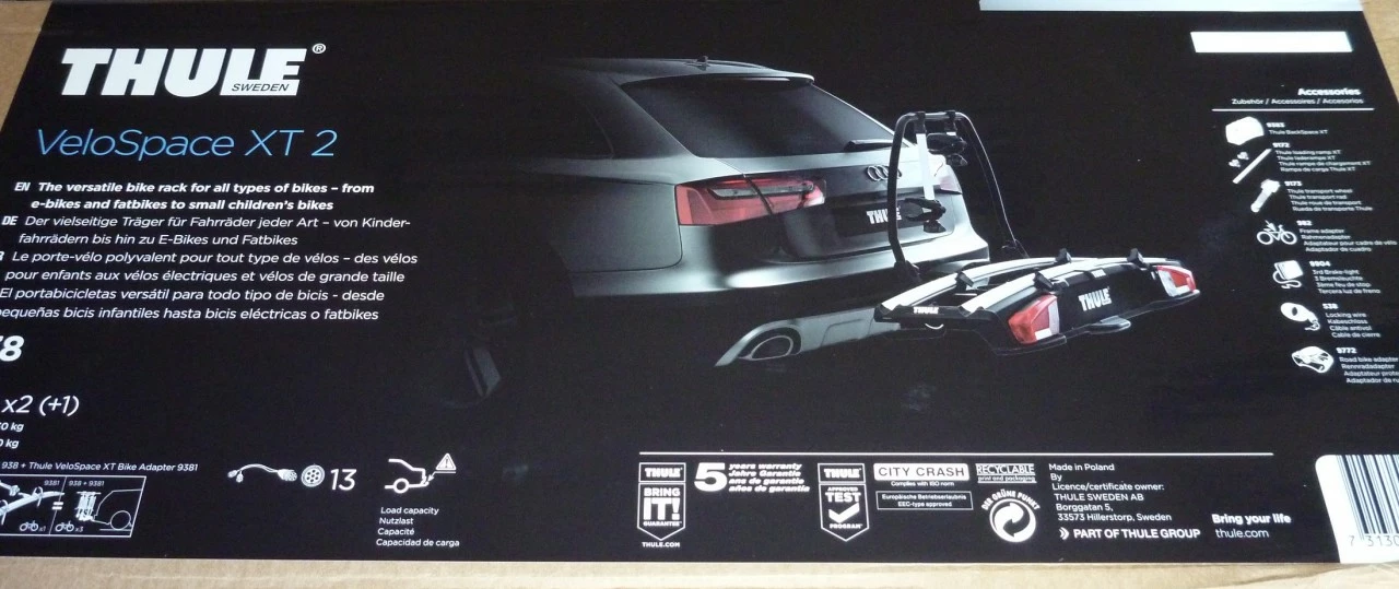 Thule Heckträger VeloSpace XT 2 Fahrräder 938 4 Thule Heckträger VeloSpace XT 2 Fahrräder 938 – Bild 3