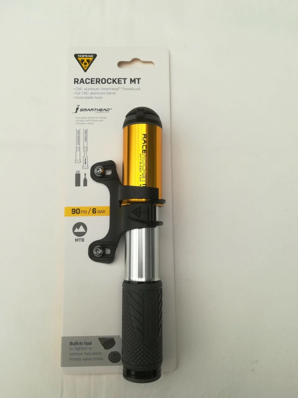 TOPEAK Race Rocket MT Minipumpe Gold 3 TOPEAK Race Rocket MT Minipumpe Gold