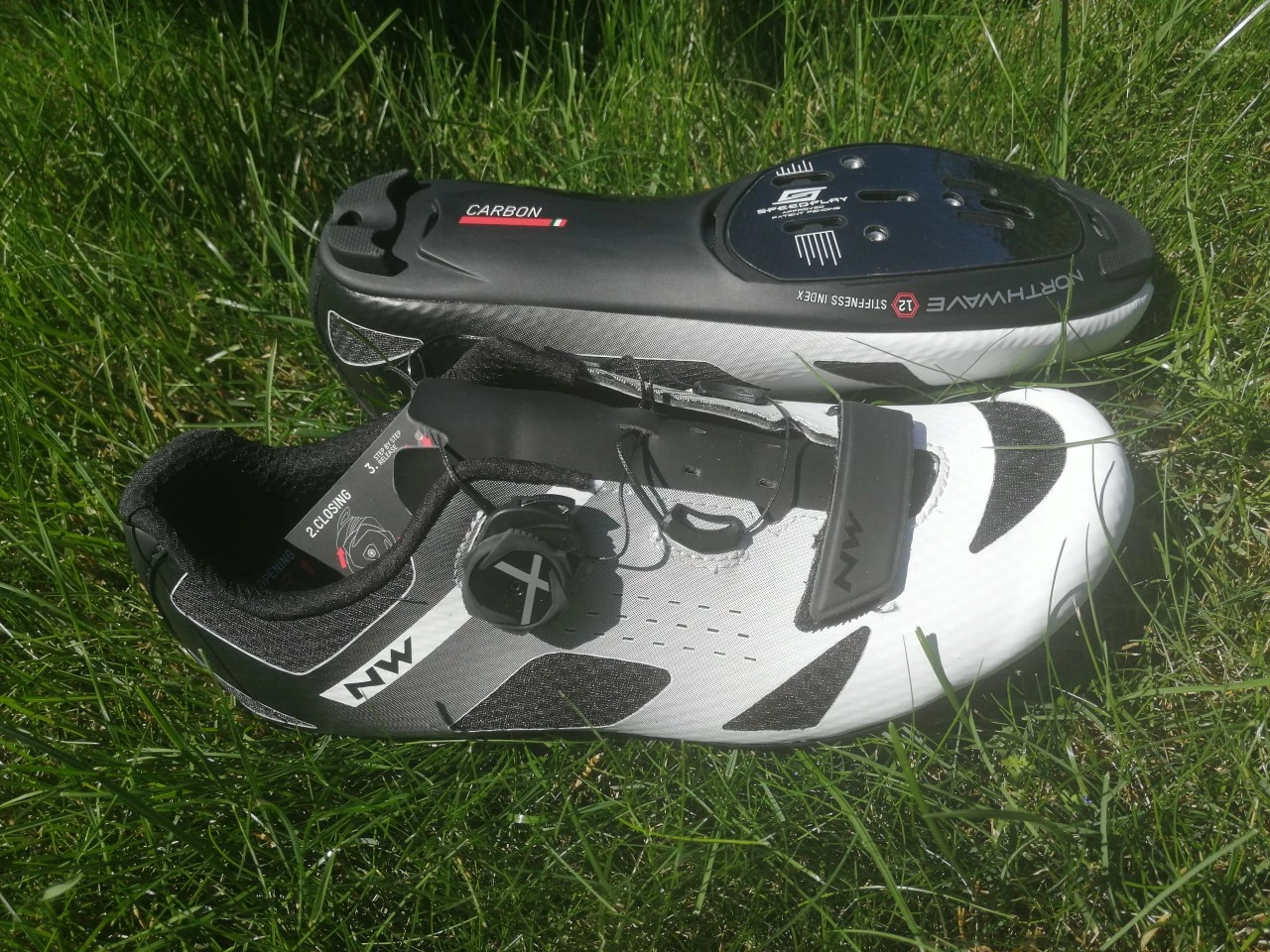 Northwave Storm Carbon Rennradschuh Weis Grau Größe 44 4 Northwave Storm Carbon Rennradschuh Weis Grau Größe 44 – Bild 2